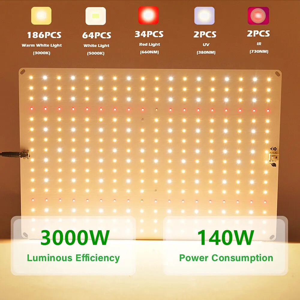 Full Spectrum 1000W/2000W/3000W 281B Dimmable Quantum LED Grow Light With 3000K 5000K IR For Indoor Plant Greenhouse