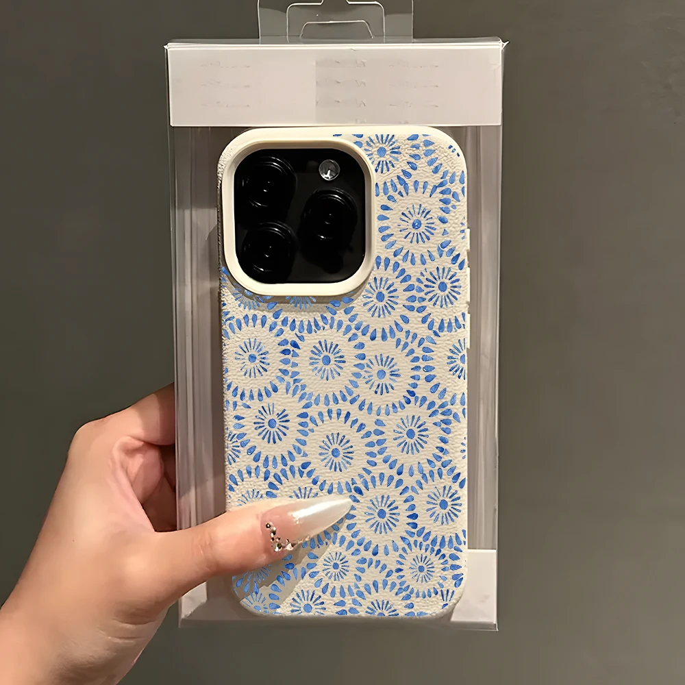 Vintage niebieskie etui na tel – Vintage Floral Pattern Soft Case recenzja i cena
