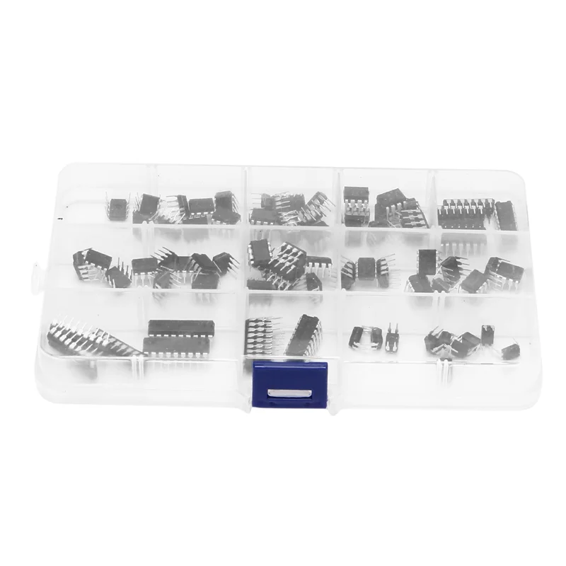 -Septembre 170 peças 10 tipos kit de sortimento de chips de circuito integrado, conjunto de soquete dip ic para opamp temporizador de precisão única pwm