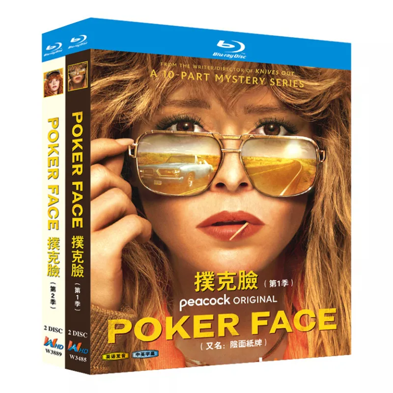 

Blu-ray Ultra HD US TV Series Poker Face Seasons 1–2 BD Discs Box Set with English and Traditional Chinese Subtitles