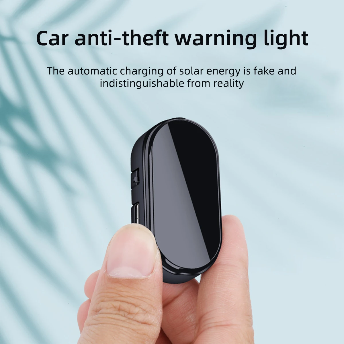 1Pcs Mini LED Solar Power Car Warning Light Solar Simulated Fake Security Light Anti-Theft Caution Lamp Red/Blue Flashing  Lamp