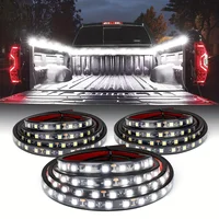 Tira de luces LED blanca 2 en 1 3 en 1 para cama de camión, 150cm con interruptor de encendido/apagado, fusible de hoja para camioneta de carga, SUV, RV, lámpara decorativa para barco