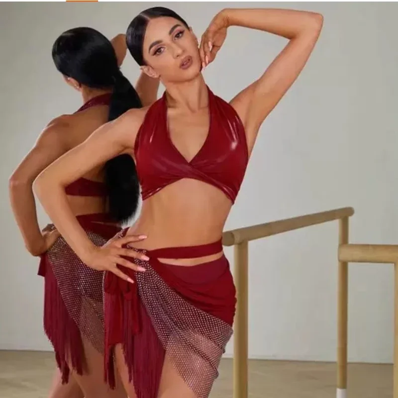 ensemble-de-vetements-de-danse-latine-pour-filles-haut-a-manches-longues-et-jupe-courte-robe-de-competition-de-performance-cha-cha-samba-robe-bordeaux-et-noire-k