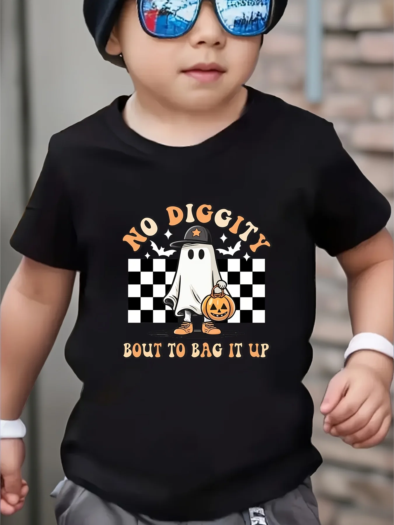 

No Diggity Bout To Bag It Up Halloween T-Shirt Boys Girls Cotton Short Sleeve Children T-shirts Summer Baby T-shirt Kids Clothes