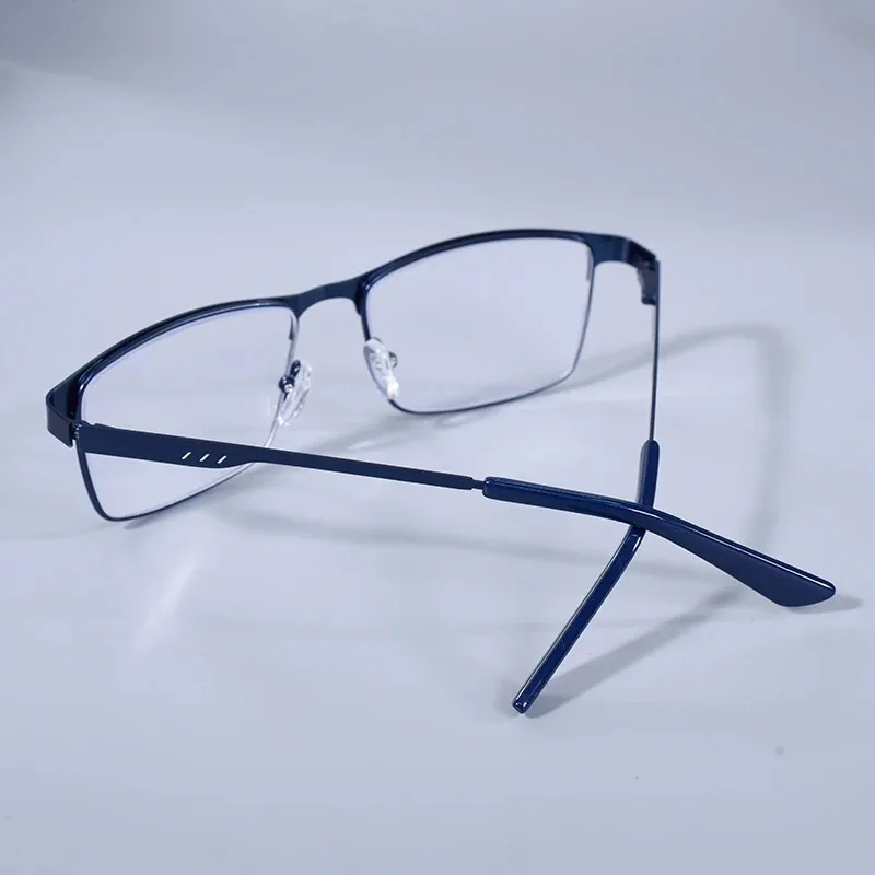 +0,75 1,25 1,5 1,75 2,0 2,25 2,75 Anti-Blaulicht Herrenbrille Quadratischer Metallrahmen Große Lesebrille Presbyopie-Brille Gafas Lectura – Detail 22