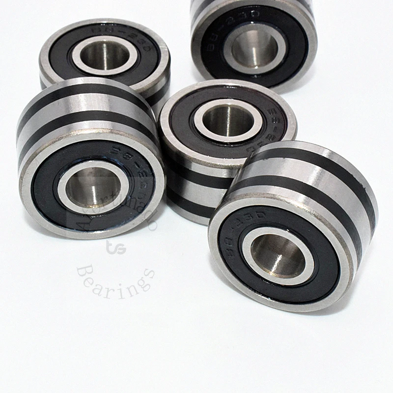 B8-23D-2RS 5 Pieces 8*23*14(mm) Chrome Steel Rubber Sealed Bearings