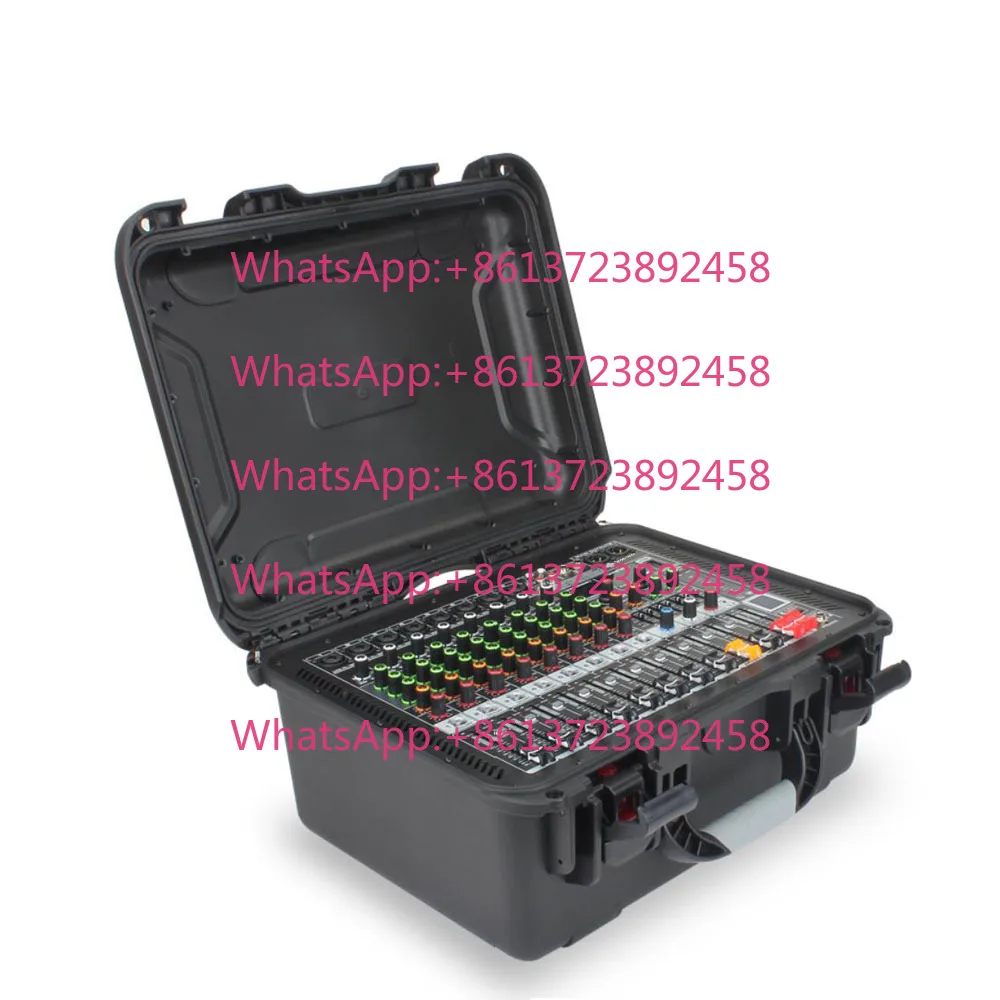 Professional Audio Video & Lighting 8-Channel DJ Mixer Case With Amplifier Set For Outdoor Performances