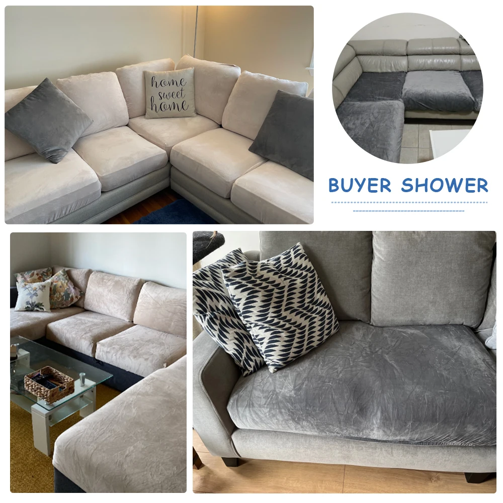 Velvet Sofa Seat Cushion Cover - Outdoor Furniture No Cushions 评论和价格