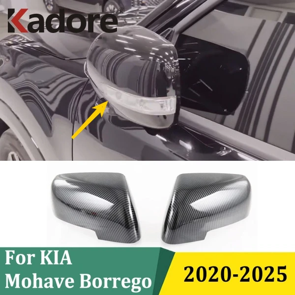 

Для KIA Mohave Borrego 2020 2021-2025 крышка зеркала заднего вида на боковую дверь, накладка на рамку, автомобильная наклейка, Стайлинг, внешние аксессуары