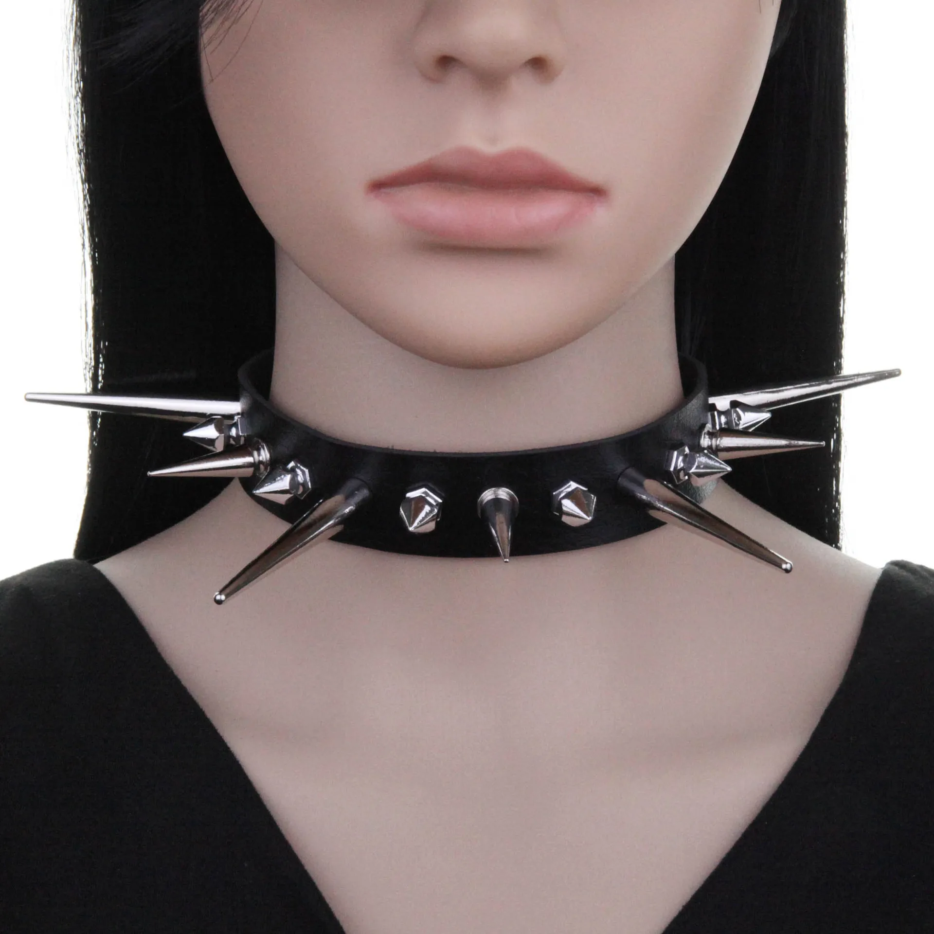 KMVEXO Punk długi kolczasty Ch – Goth Punk Spike Choker recenzja i cena