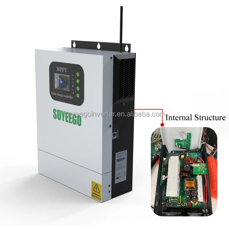 

SUYEEGO SYGSC48120 PV 500V 6500W Built-in Wifi Communication Port 22A 48V MPPT Solar Charge Controller with ON/OFF Button