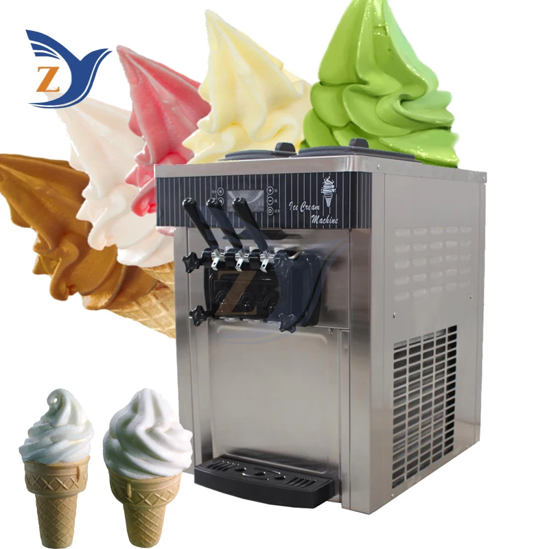 Ice Cream Making Machine 2200W 12L Stainless Steel Desktop Vertical Small Automatic Home and Commercial Double Storage Cylinder