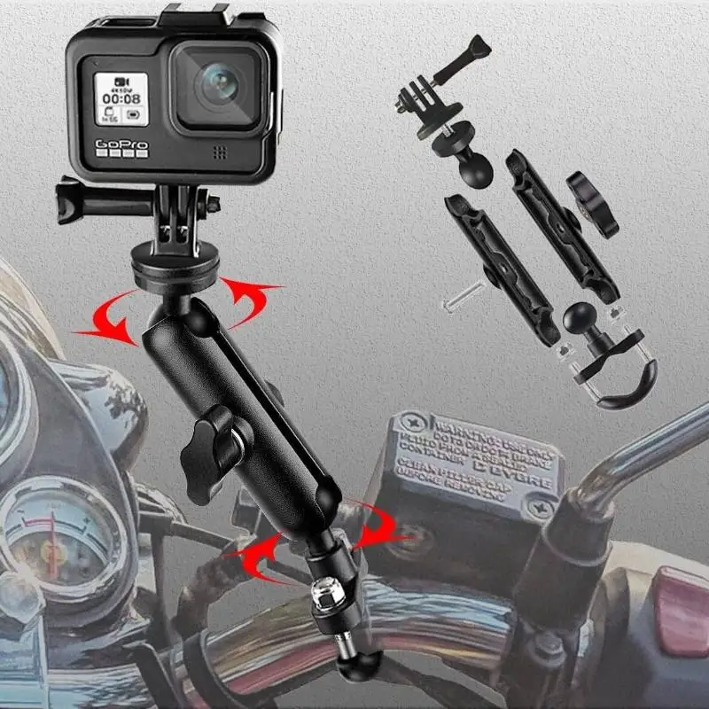 Legierung 360 ° Motorrad-Kamera-Lenkerhalterung Perfekt für Filmaufnahmen mit Anpassbaren Winkeln – Detail 5