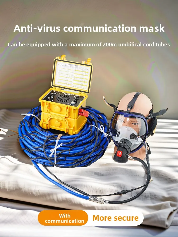 Positive Pressure Airline Respirator with Full Face Mas &Communication System–Gas Protection for Underground/Confined Space Work