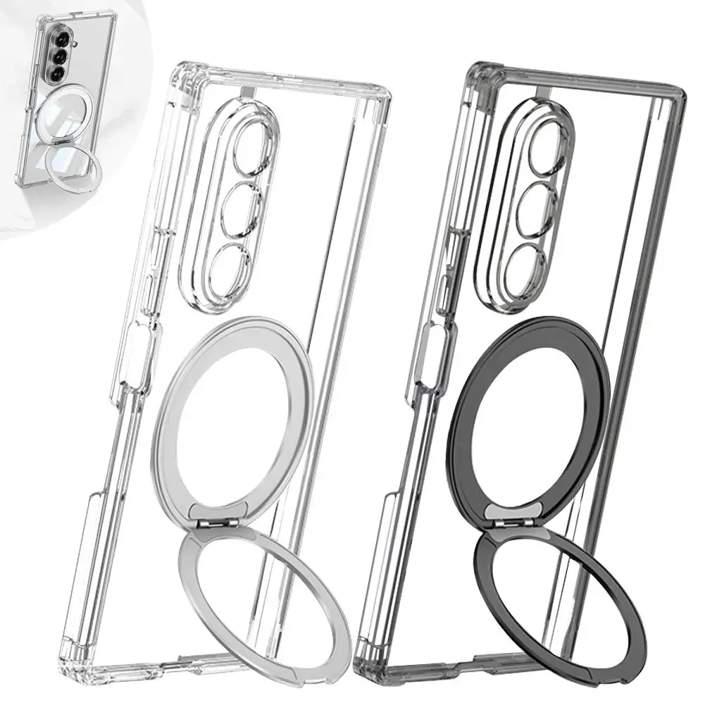 

Защитный чехол для телефона Samsung Galaxy Z Fold 7, металлический чехол, тонкий магнитный чехол, противоударный прозрачный держатель, подходит для Q7T4