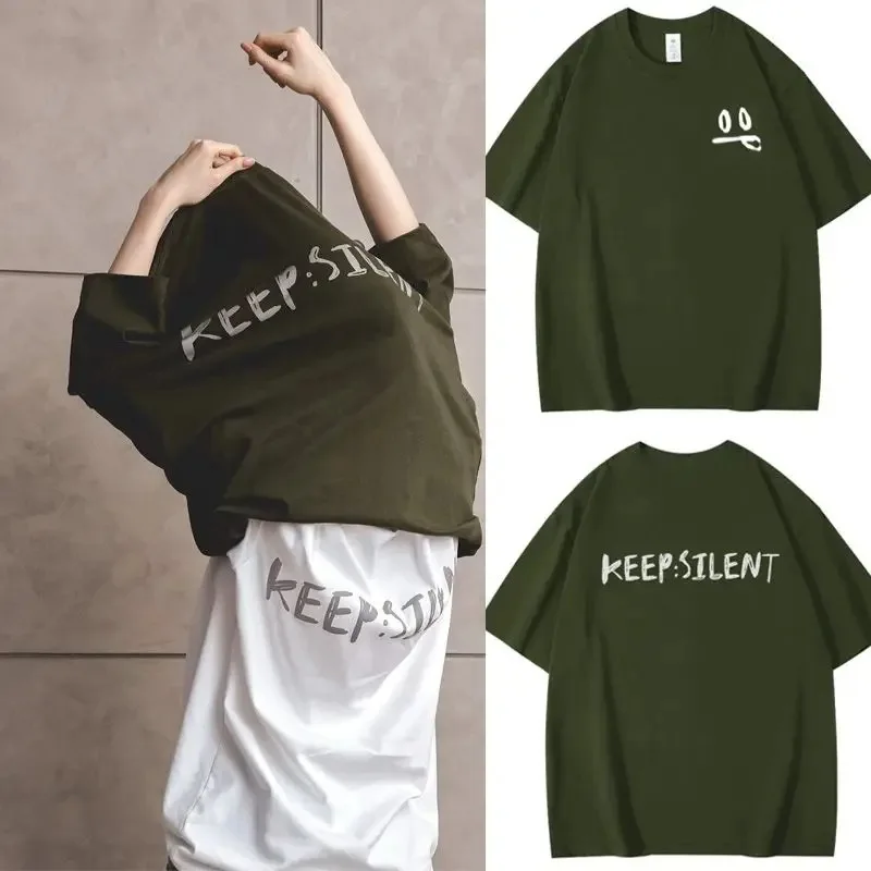 European Size Cotton T-Shirt New Secret LingOrm Orm Kornnaphat Same Casual Style Short Sleeve Printed Women's Top
