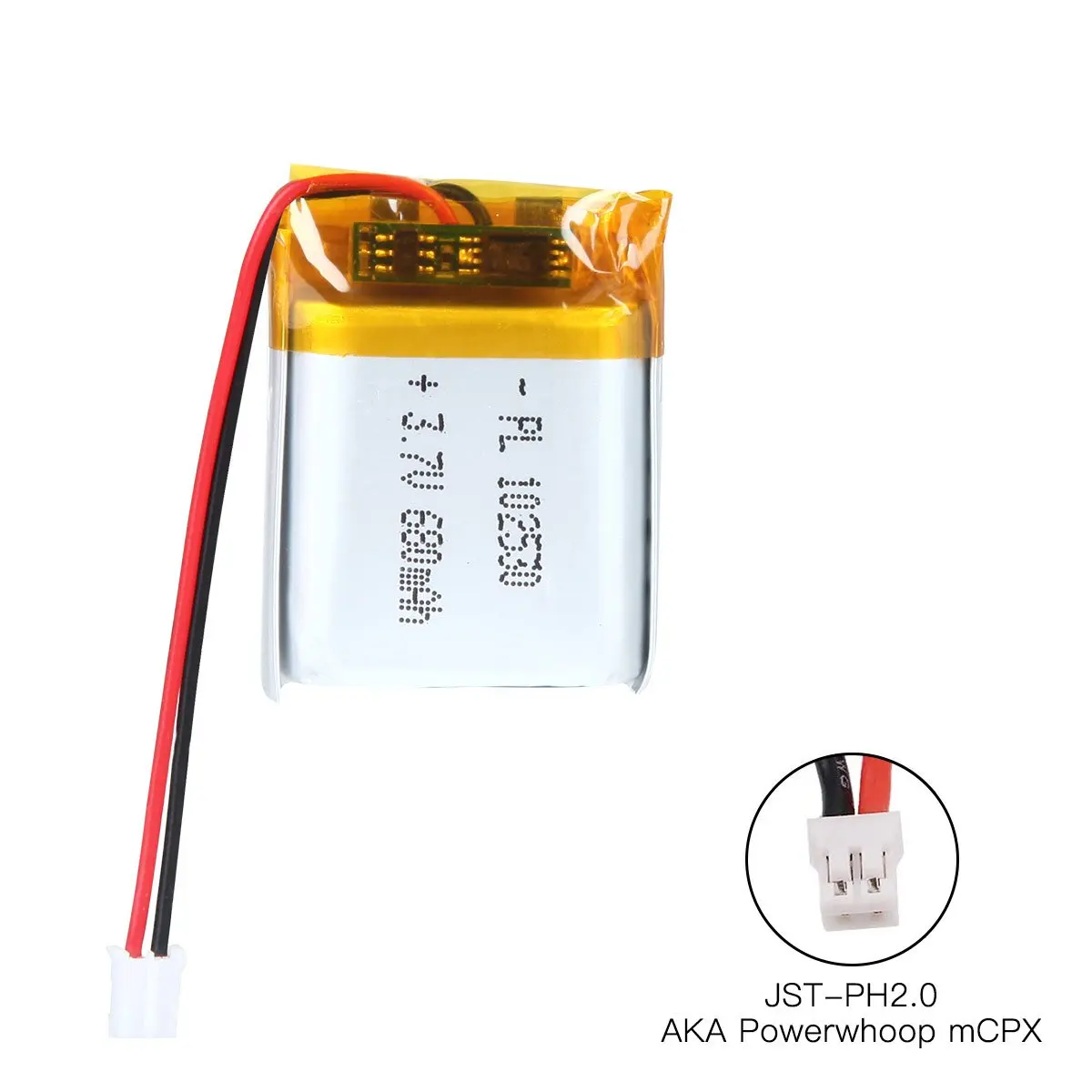 3.7V 680mAh 102530 بطارية ليثيوم بوليمر قابلة للشحن طول 32 مللي متر