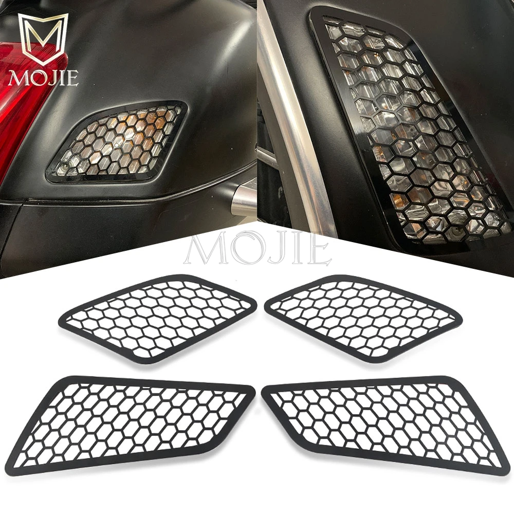 

Motorcycle Front Rear Turn Signal Light Indicator Case Net Cover Mesh For VE*SPA GTS125 GTS250 GTS300 GTS 125 250 300 All Years