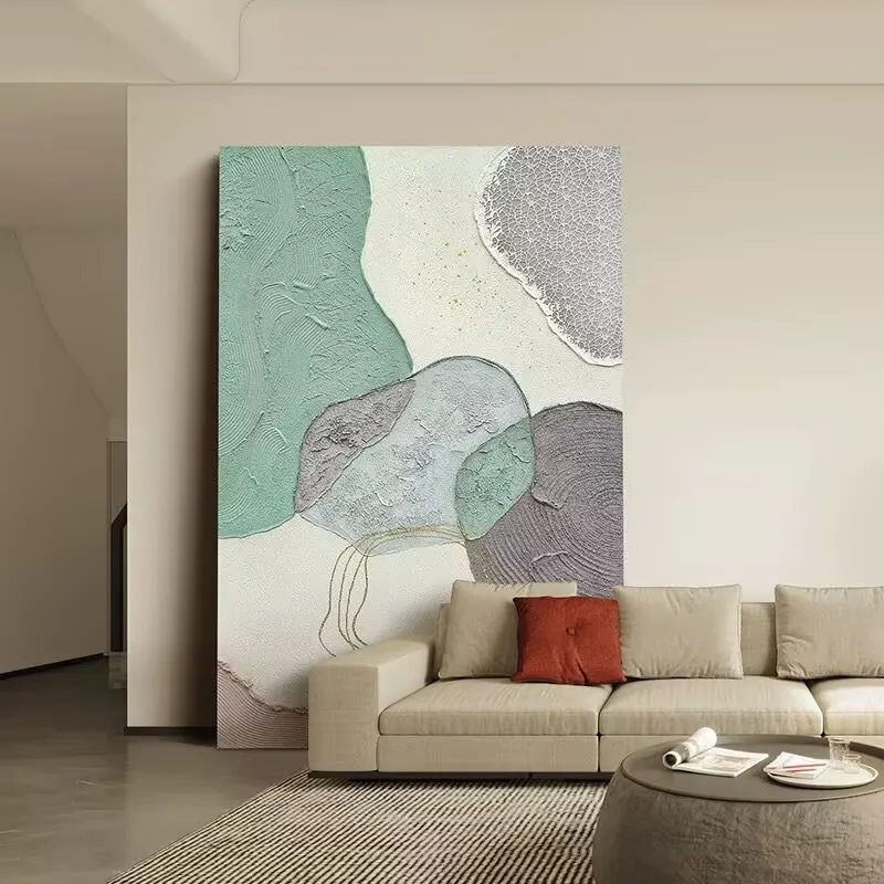 

Абстрактное искусство, украшение для гостиной, обеденного стола, картина, нарисованная вручную текстура, картина маслом, высокое качество, простые картины для спальни