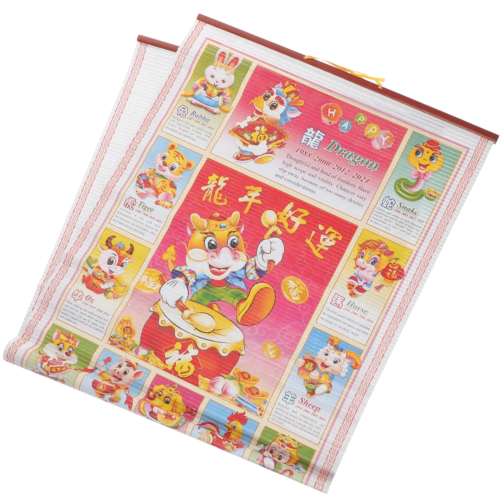 

2024 Large Lunar Wall Calendar Year of Dragon Thickened Exquisite Tear-Off Home Office Decorative Monthly Planner Chinese