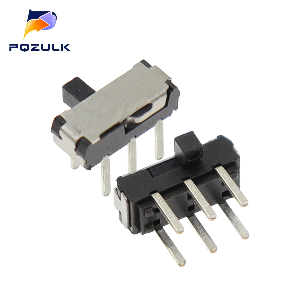 10PCS Black 6 Pins Side Allocate Six Foot Directly Insert Miniature Tact Slide Toggle Switch