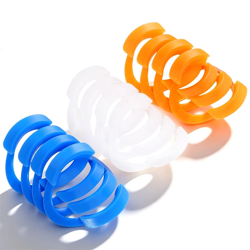10pcs O-shaped Mouth Opener, Blue, White, Orange Intraoral Support, Plastic Colored Oral Cleaning Tool, Orthodontic Appliance