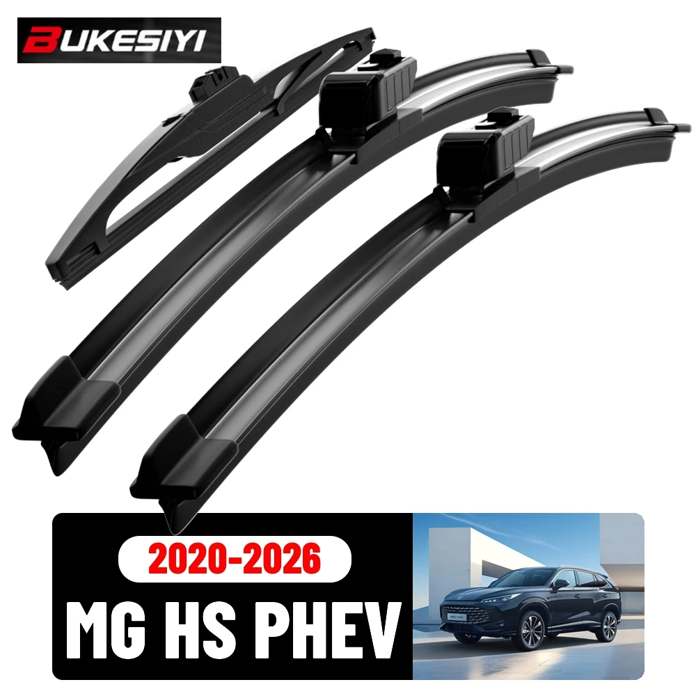 Scheibenwischerblätter-Set für vorne und hinten für MG HS PHEV 2020-2026 2021 2022 2023 2024 2025 Geräuscharme Scheibenwischer Zubehör 24"17"10"