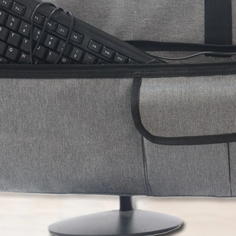 

54x72cm Monitor Carrying Case Travel Carrying Bag Protective Box For Desktop Computer Anti Scratch Flannel Lining Sleeve