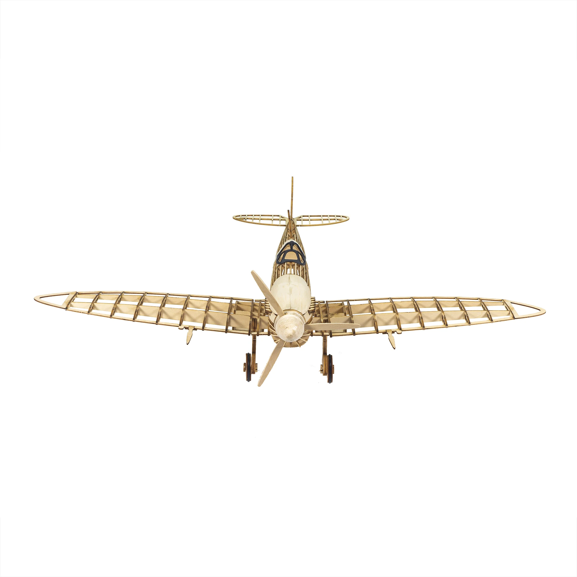 Real Hawk Spitfire Vechter Schaal 1:25 Vliegtuigen Hout Massief DIY Assemblagemodel Set Houten Speelgoed Ornamenten Kindercadeaus