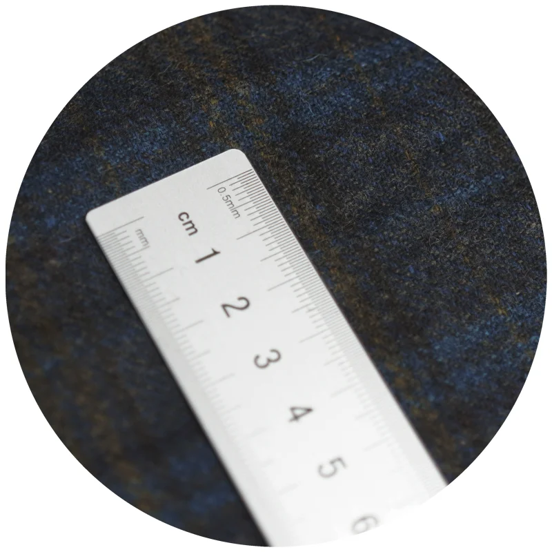 

Dark Plaid Wool Blend Coat Fabric 420g Spring Autumn Unisex Outerwear Skirt Yarn Spun Material Checks Pattern Women's Style
