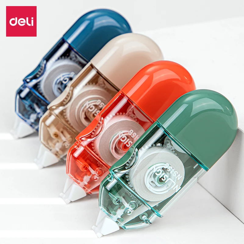 Deli Nusign NS156 Student Correction Tape 5mm X 6m Four Color Options for Office School Supply Error Overwrite Tape