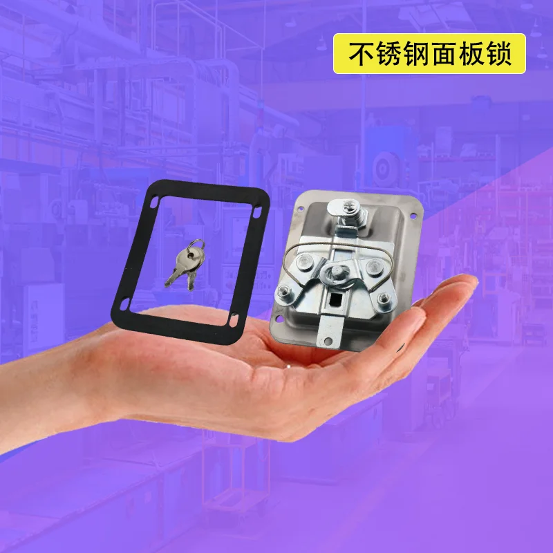 

304 Stainless Steel Flat Lock with Square Lock Three-Point Linkage Explosion-Proof Cabinet Door Lock for Automotive RVs