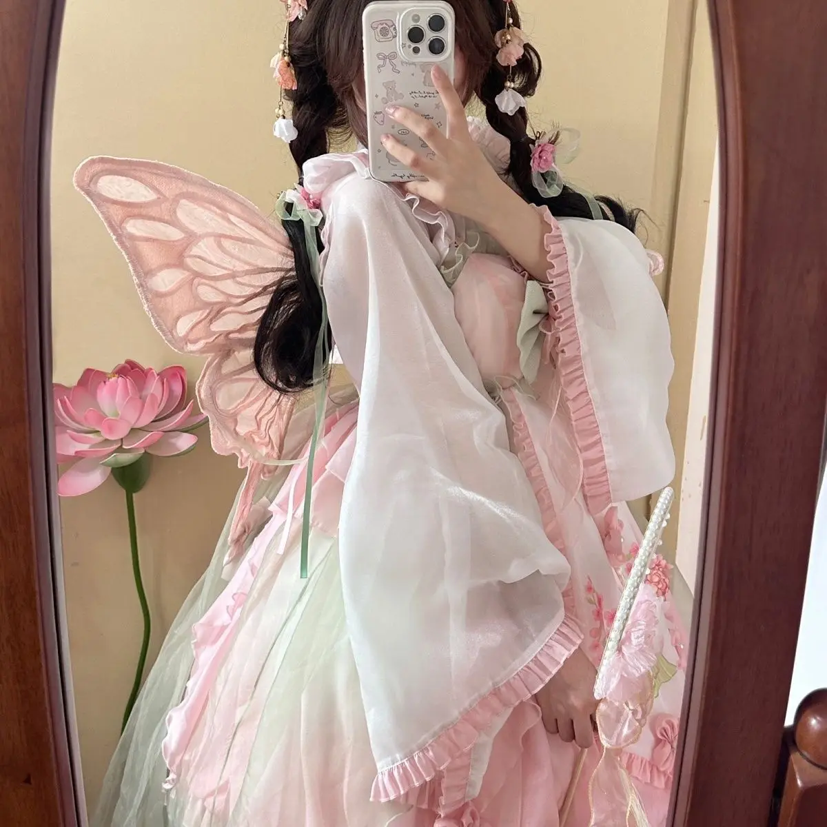 Victorian Vintage Lolita Princess Dress Women Sweet Elegant Lace Bow Rose Flower Fairy Dress Japanese Kawaii Evening Party Dress