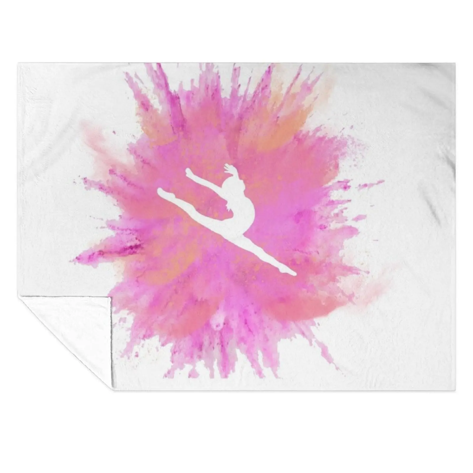 

Pink Explosion Gymnastics Silhouette Throw Blanket Luxury Throw Quilt Luxury Thicken manga Blankets