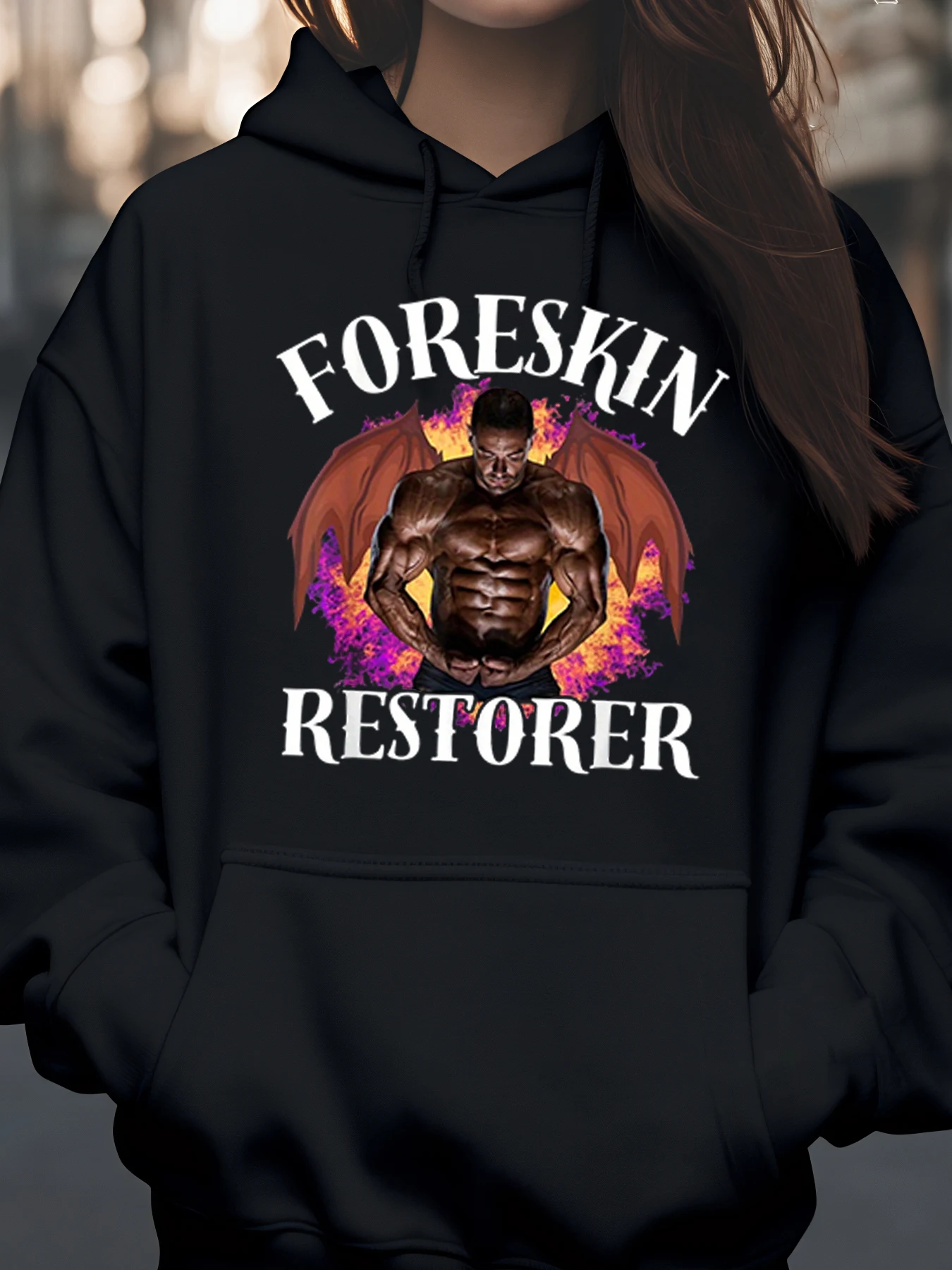 Felpa con cappuccio grafica per restauratore di prepuzio Costume di Halloween unisex streetwear uomo donna