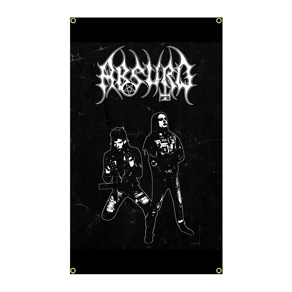 Punk Skull Street Art Flag Polyester Harajuku Dark Aesthetic Wall Decor Bedroom Enhance spatial aesthetics without flagpole