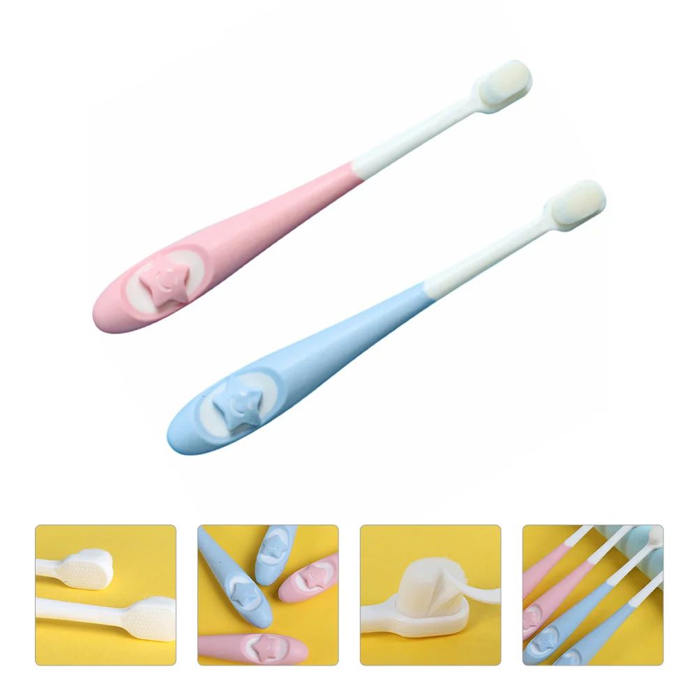 

2Pcs Kids Toothbrush Baby Nursing Brush Infant Tooth Cleaner High Quality Material Fine Craftsmanship Long Lasting