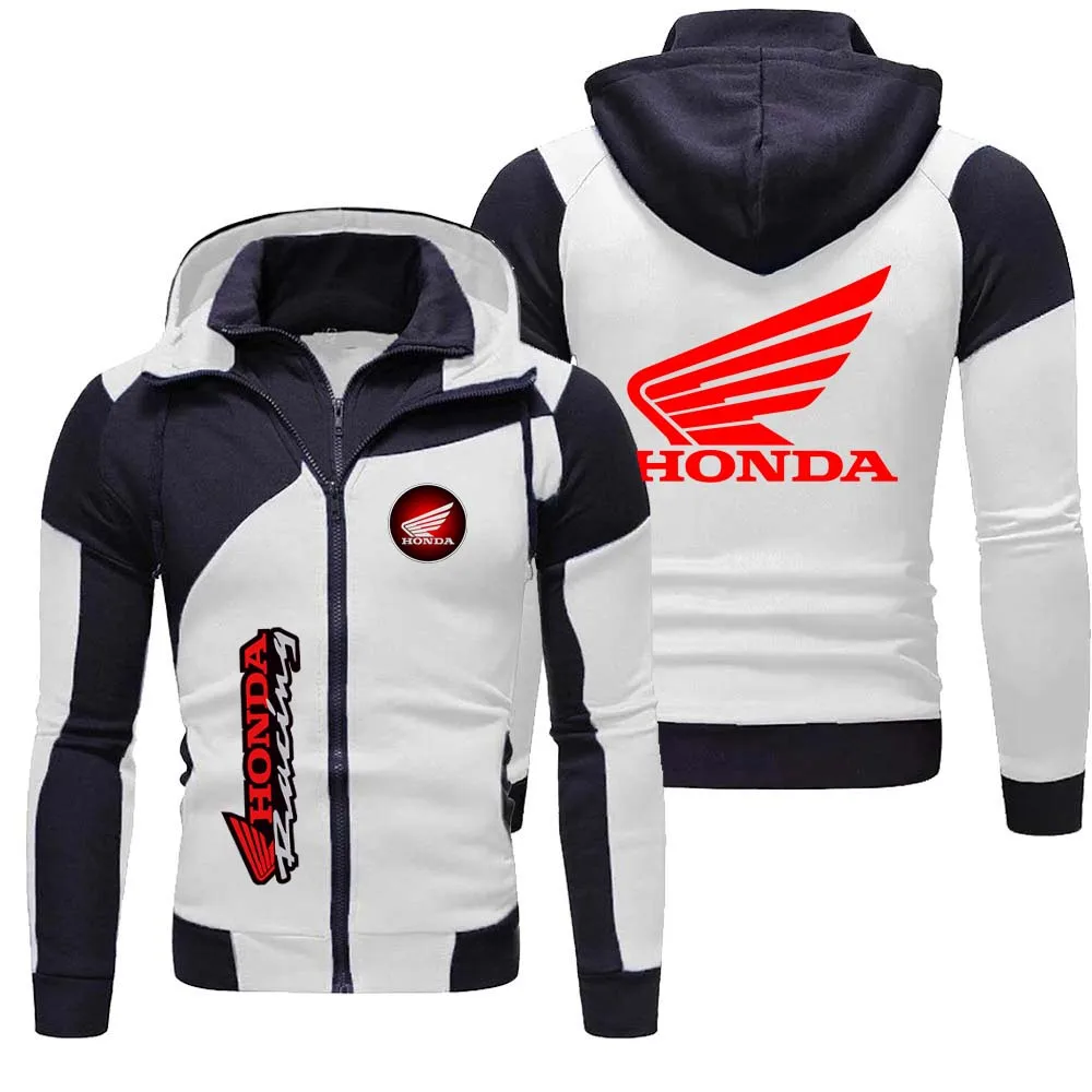2025 novo honda motocicleta corrida hoodie outono/inverno masculino grosso quente dupla camada zíper moda jaqueta
