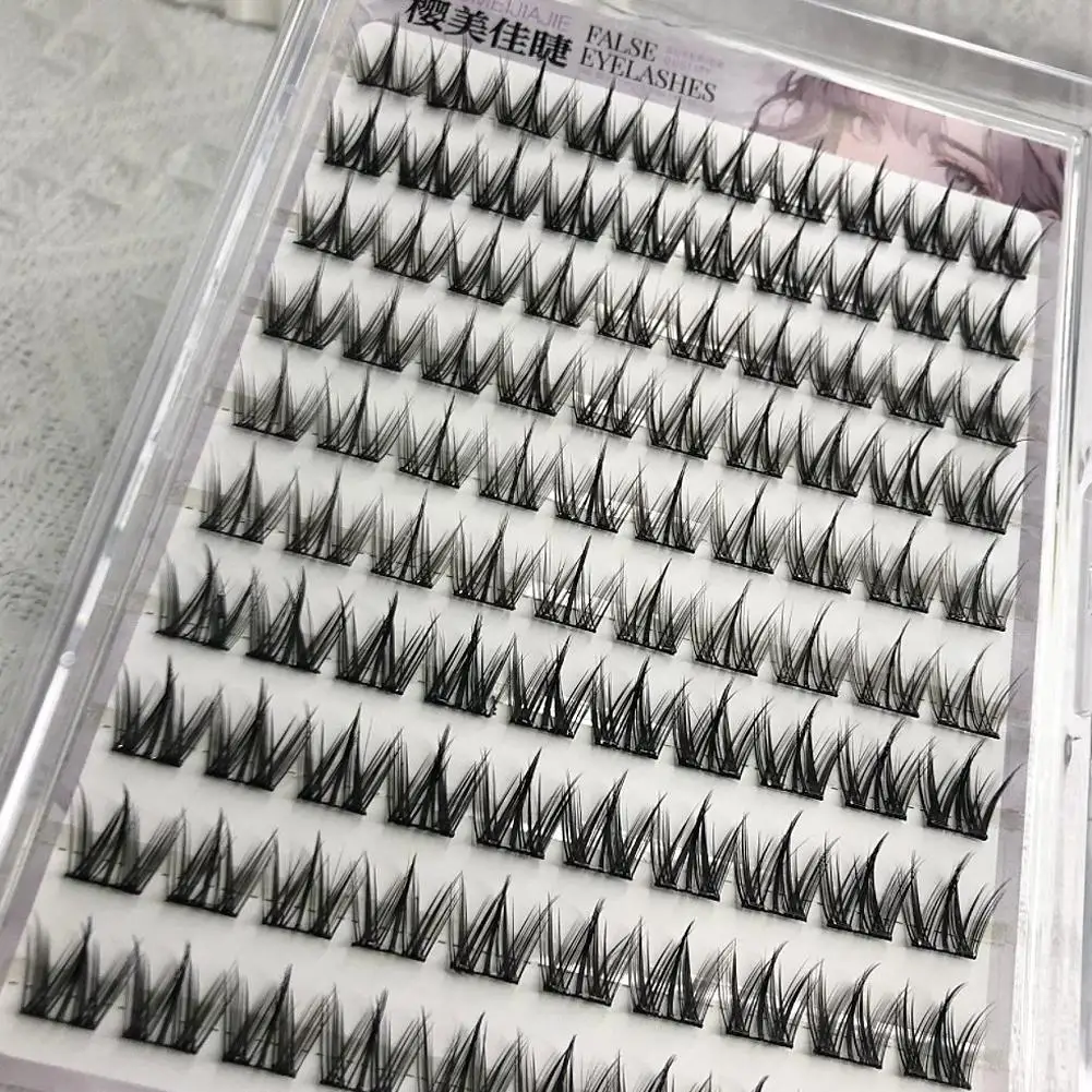 رموش صناعية للكلاب خالية من الغراء للنساء محاكاة طبيعية ناعمة مجموعة واحدة كثيفة تجعيد رموش خرافية كوميدية أدوات مكياج