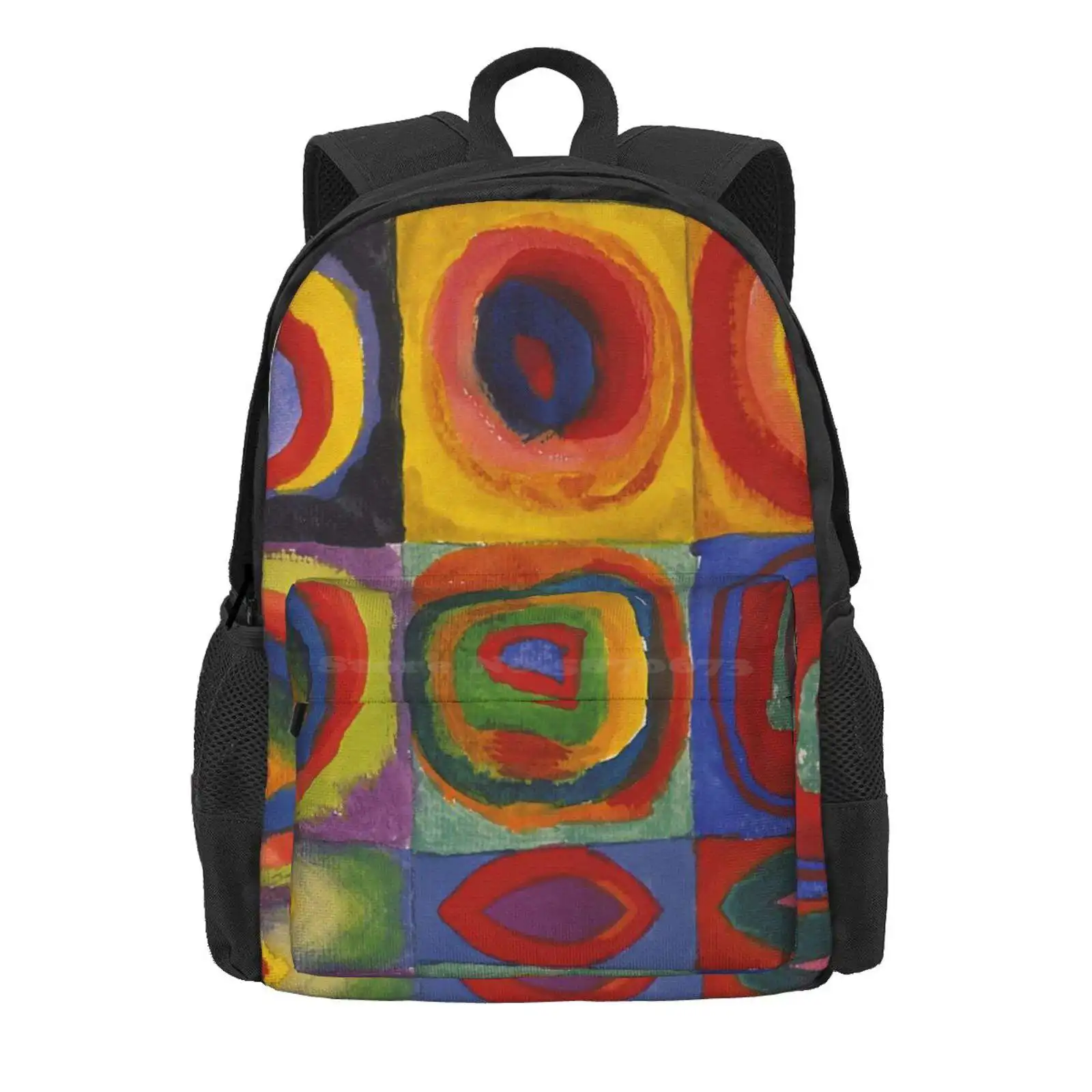 Wassily Kandinsky Hot Sale Schoolbag Backpack Fashion Bags Wassily Kandinsky Colorful Expressionism Russian Kandinsky Abstract