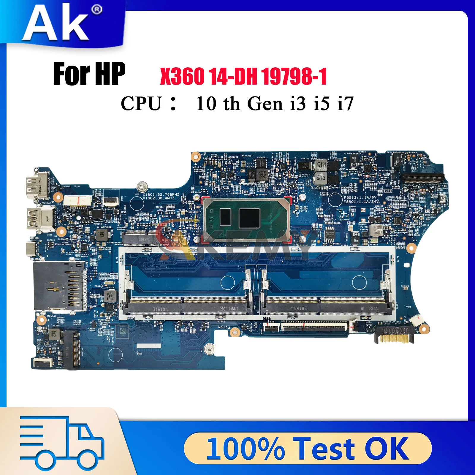 

Материнская плата для ноутбука HP Pavilion X360 14-DH L87921-601 L98473-601 19798-1 с процессором i5-1035G1 i7-1065G7 DDR4 100% полностью протестирована