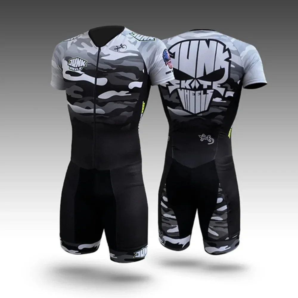 Junk Skates Triathlon Skinsuit Heren Speed Inline Roller Skate Skinsuit Fast Skate Ciclismo Cycle Bike Kleding Roller Jumpsuit view 2