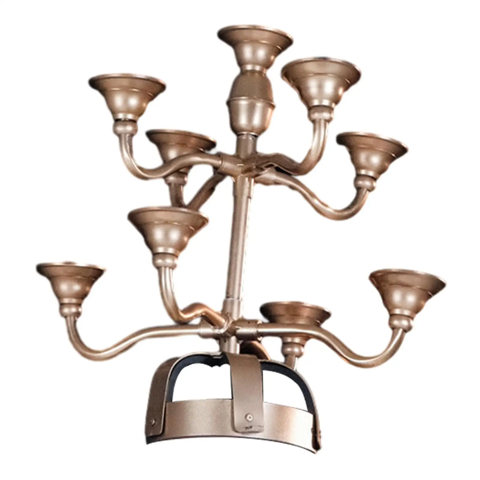 Portavelas de montaje en cabeza, accesorio de escenario de fibra de poliéster ajustable, candelabro elegante para espectáculo de vestidos de danza del vientre