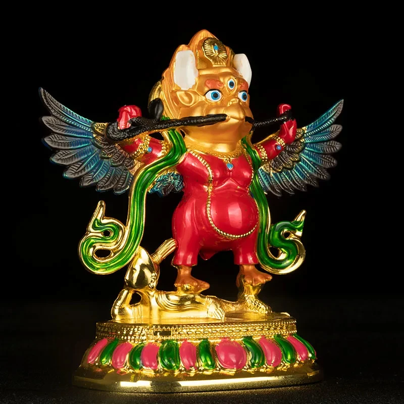 

Garuda Dapeng Golden Winged Bird, Painted Buddha, Tibetan Esoteric Buddhism, Alloy Exquisite Statue Car Ornament Home Decorati