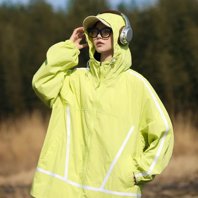 Men Trendy Lightweight Breathable Long Sleeved Sun Protection Clothing Comprehensive Training Casual UV Resistant Skin Clothing