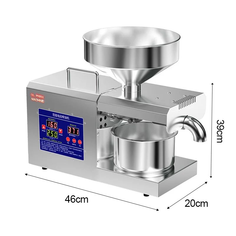 جهاز الضغط البارد للزيت الأوتوماتيكي آلة زيت الضغط البارد مستخرج زيت بذور عباد الشمس عصارة ضغط زيت جوز الهند