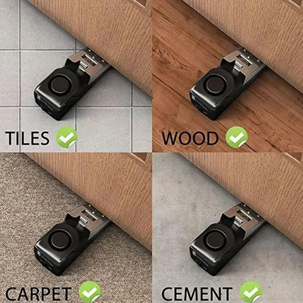 

Portable Door Stop Alarm Anti-theft Wireless Security System Door Stopper Block Alarm For Home Hotel Dormitory Safety S5a9