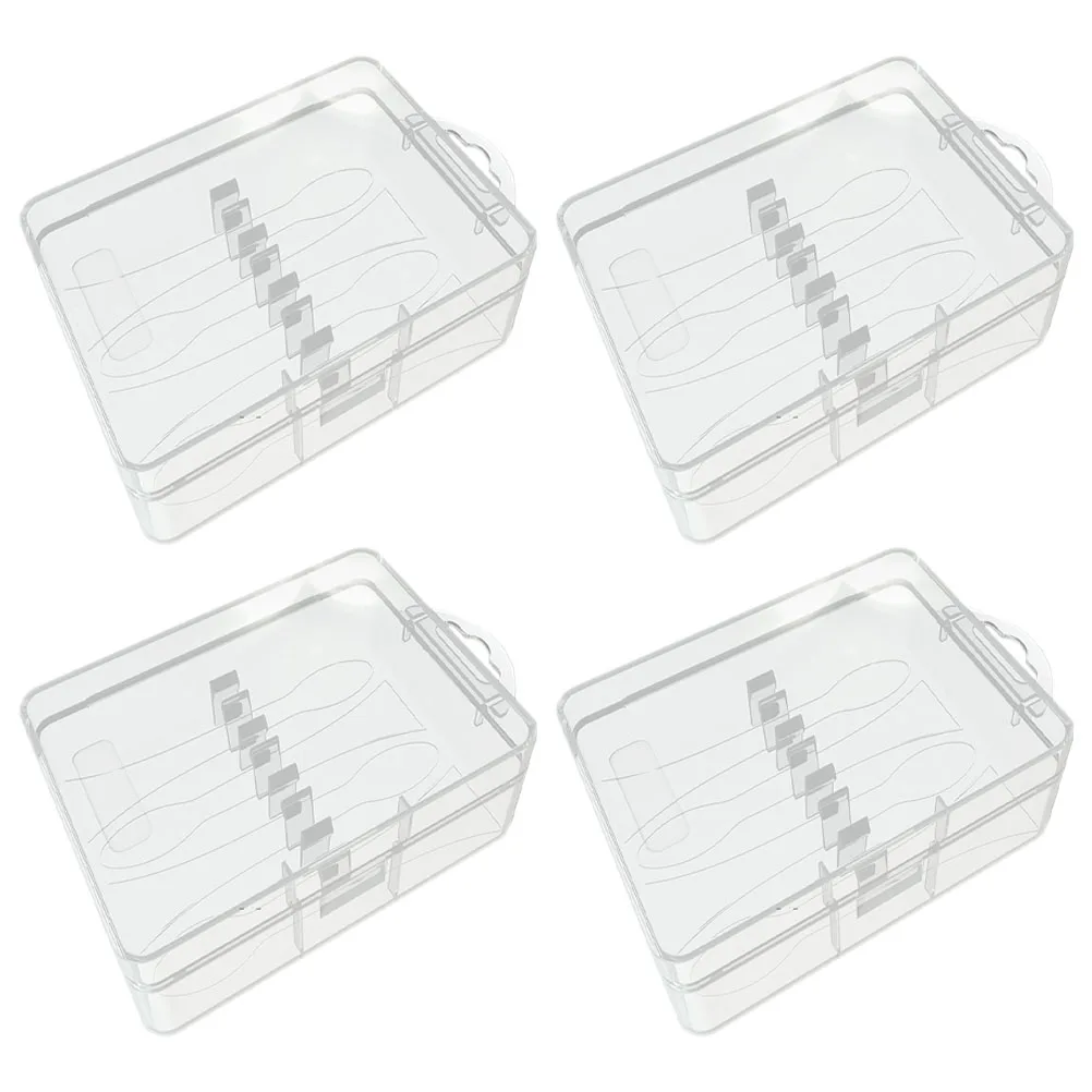 4Pcs Small Brush Heads Case for Storage Multi-Use Portable Box Reusable Electric Toothbrush Head Holder Travel Accessory