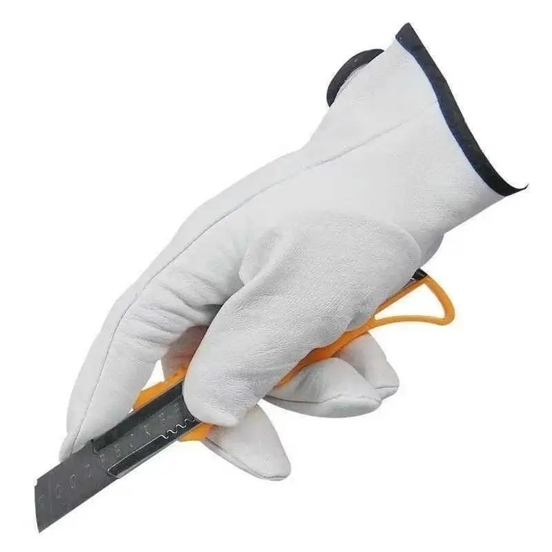 Schafsleder-Arbeitshandschuhe 1 Paar Weiche Flexible Sicherheitshandschuhe für Schweißen, Bau und Industriearbeiter – Detail 11