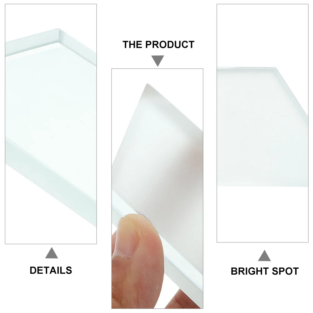 

3Pcs Optical Glass Lens Semicircular Convex Trapezoidal Brick Middle School Teaching Prop Optical Glass Lens Teaching Prop